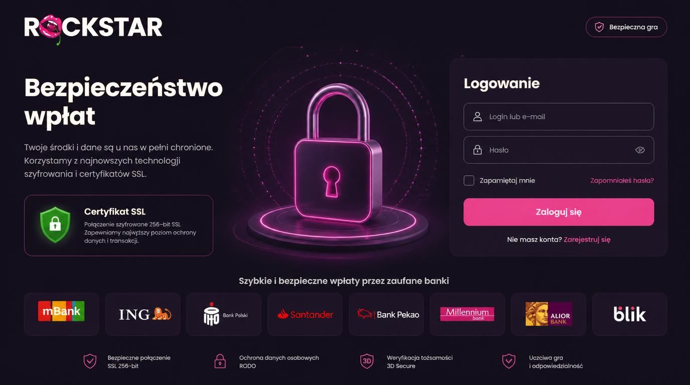 Bezpieczeństwo wpłat – ikona zamka i SSL